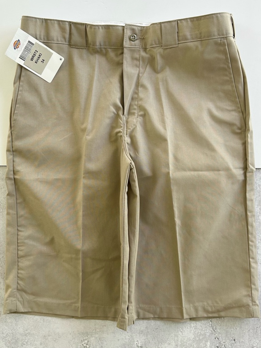 Genuine Dickies Mens Slim Fit Flat Front Work Short 13", Khaki 34 NWT - Picture 3 of 6